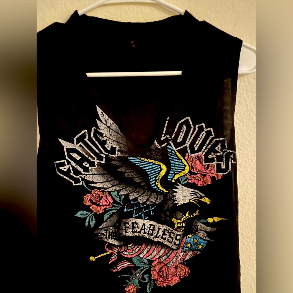 Black sleeveless top